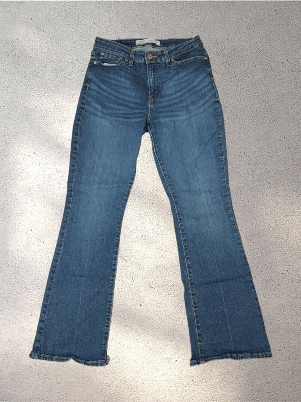 Signature by Levi Strauss High Rise Bootcut Women's 10 (30x29) Blue Stretch Y2K